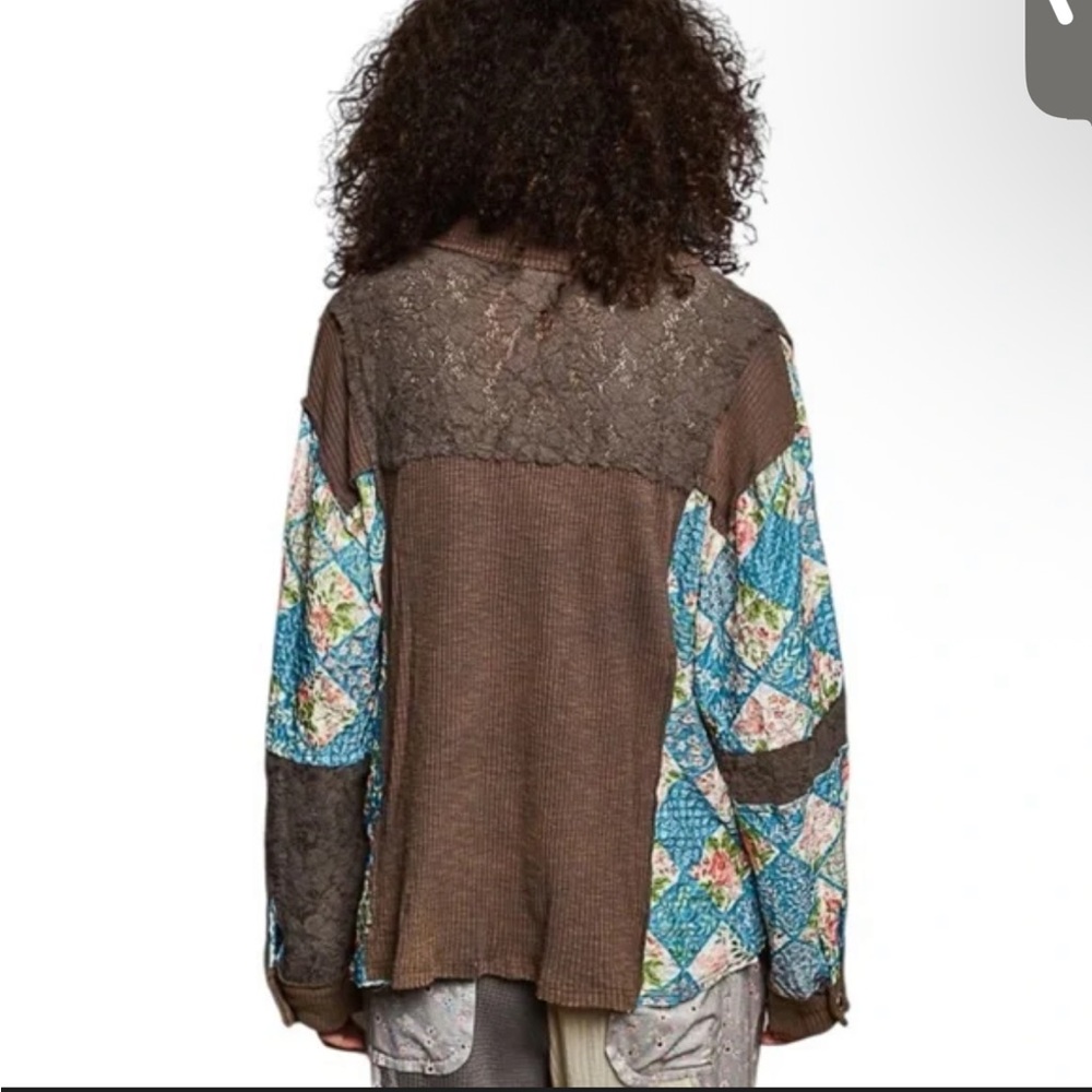 NWOT POL Women's Pactchwork Shacket/Shirt - Picture 2 of 8